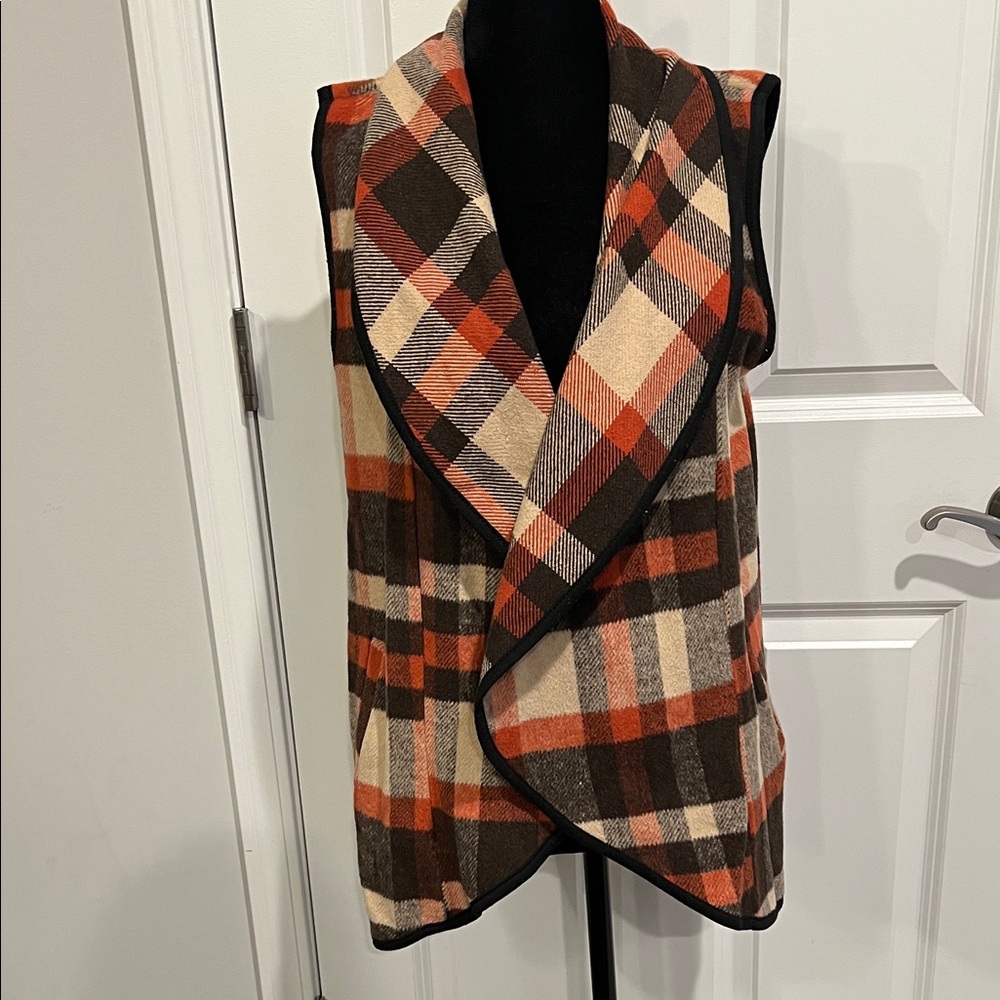 🧹Clearance | Yacun Plaid Open Front Vest - Size Medium